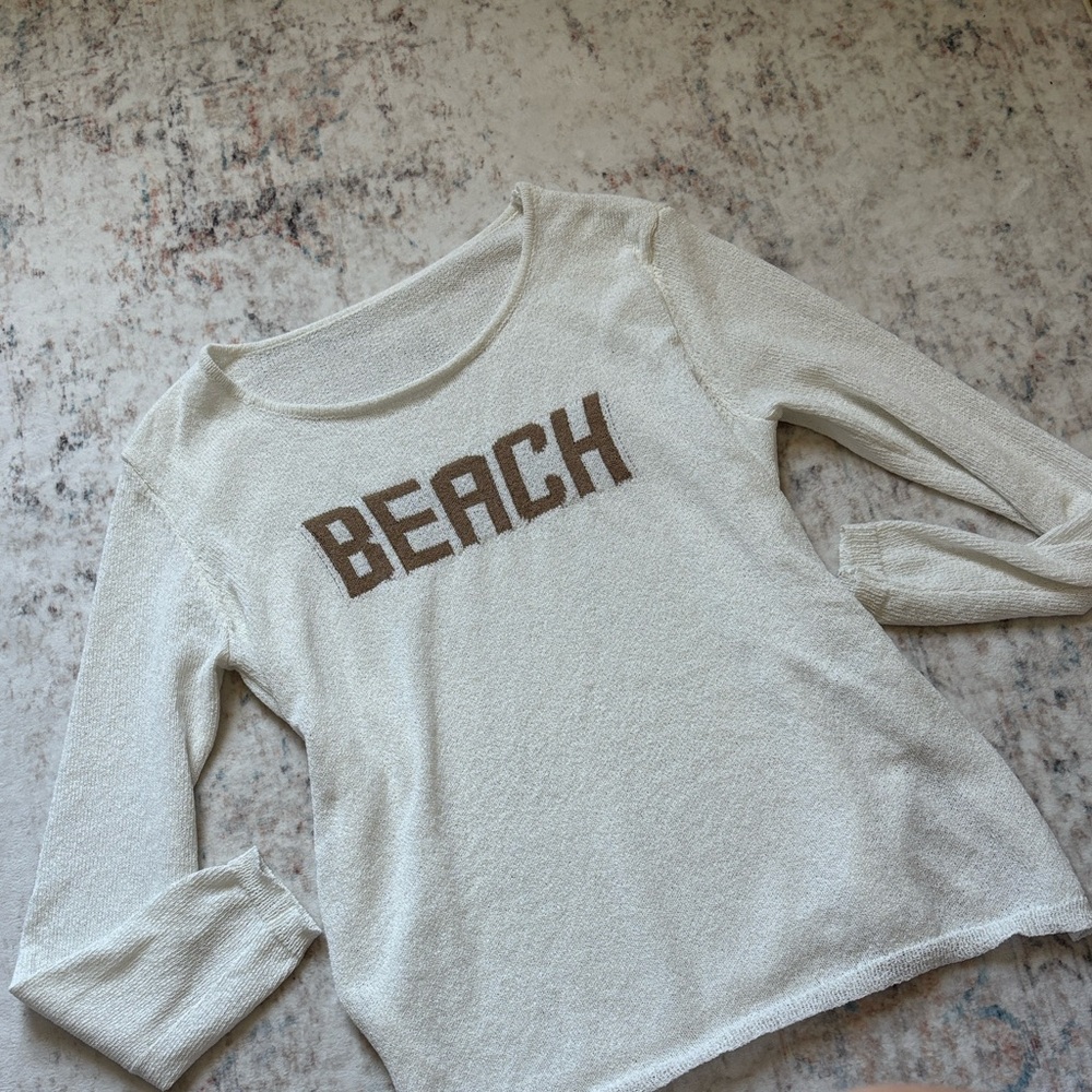 Women's Cream Long Sleeve Top